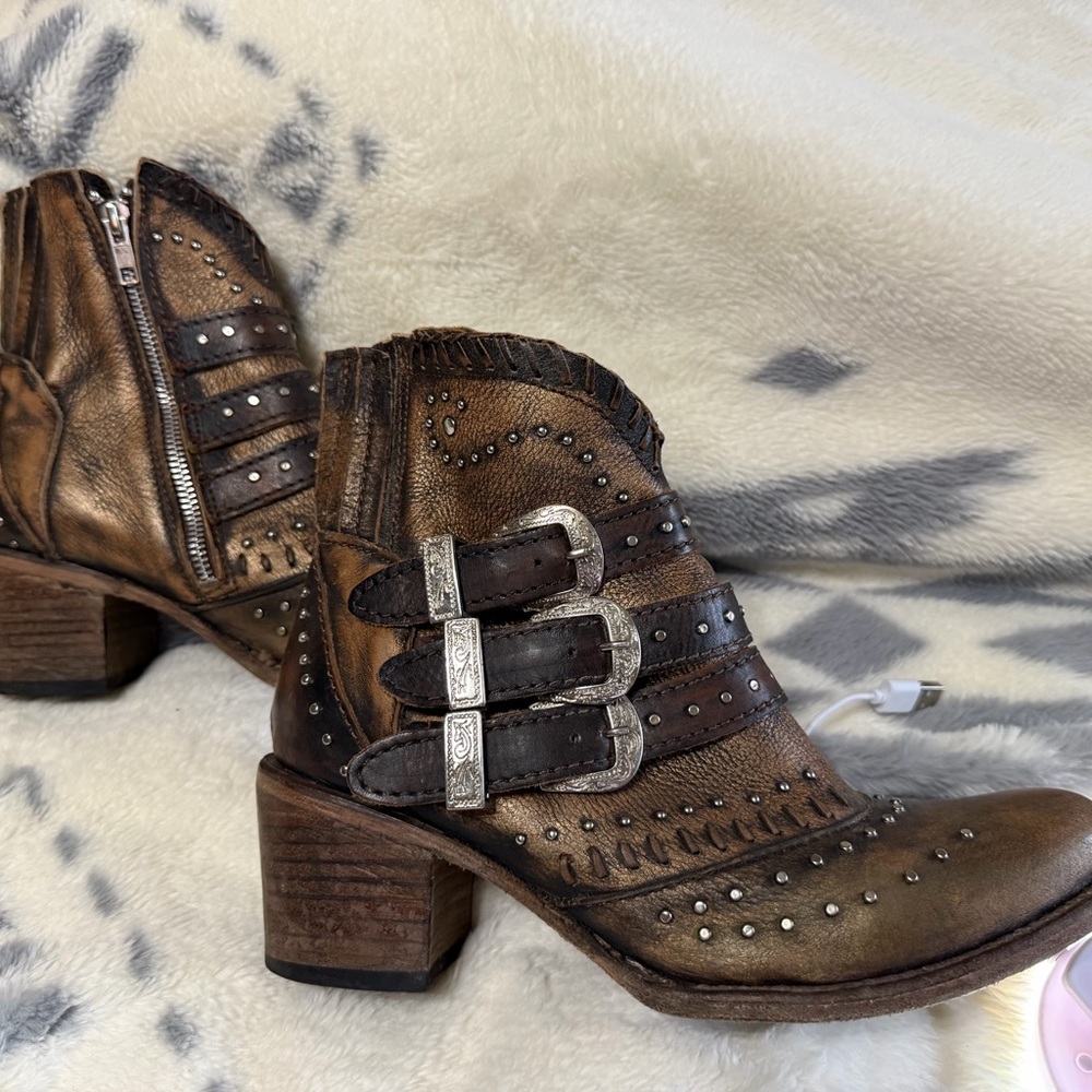 Freebird by Steven Brown Ankle Boots with Silver Accents